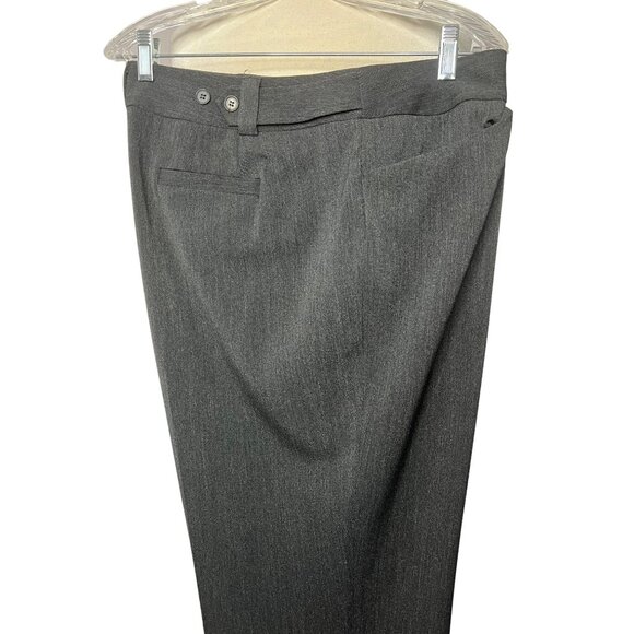 Lane Bryant Women’s dress pants size 20 wide leg zipper charcoal 3 pockets cuffe - Picture 13 of 14